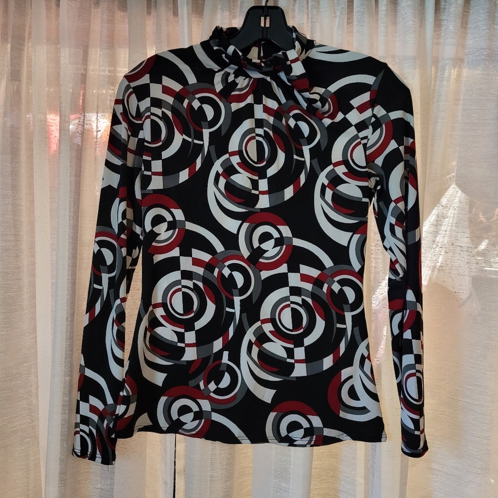 KC  Long Sleeve Poly/Spandex Dress Blouse